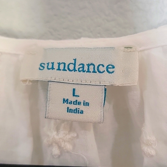 Eyelet Detail , Embroidered Sheer Top - Picture 5 of 5